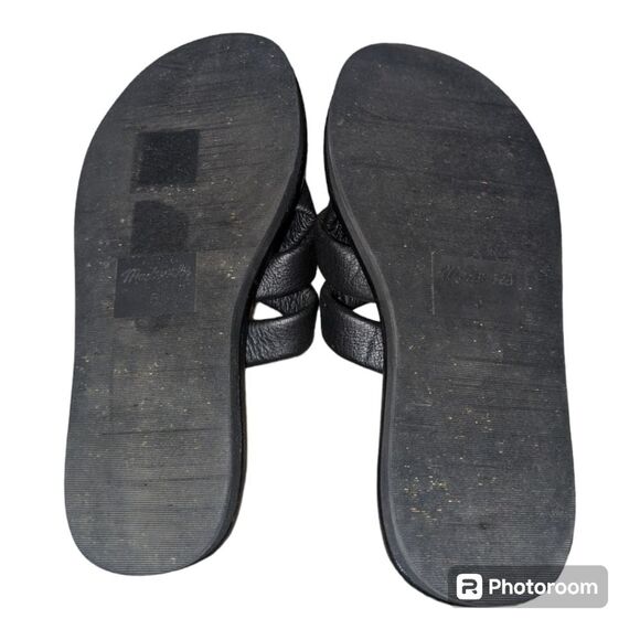 Madewell Leeandra Puffy Woven Leather Slides Size 5 Youth/6.5 Womens - Picture 5 of 5